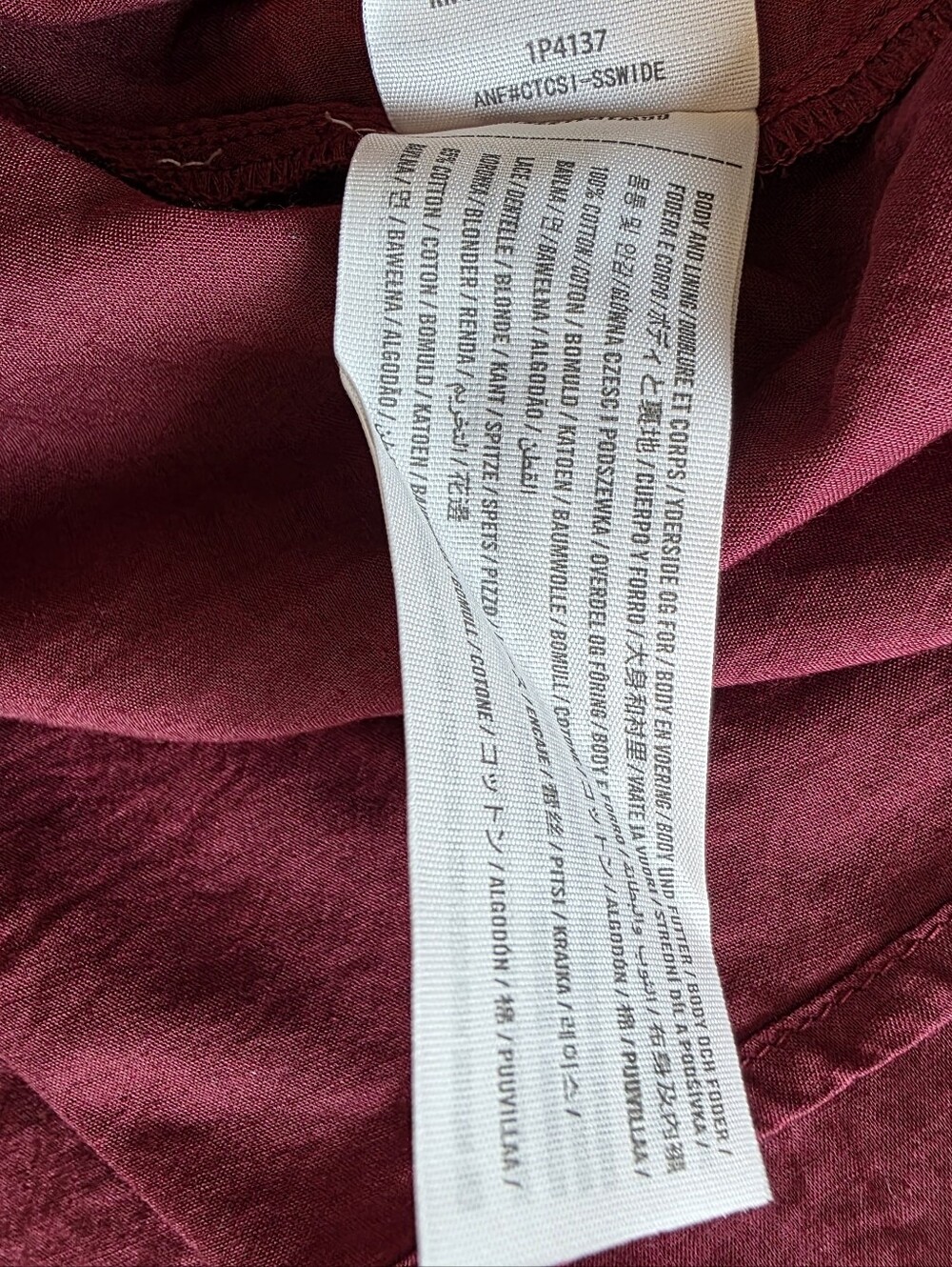 Abercrombie & Fitch Lace-Trim Burgundy Mini Dress Size Medium - Picture 5 of 5
